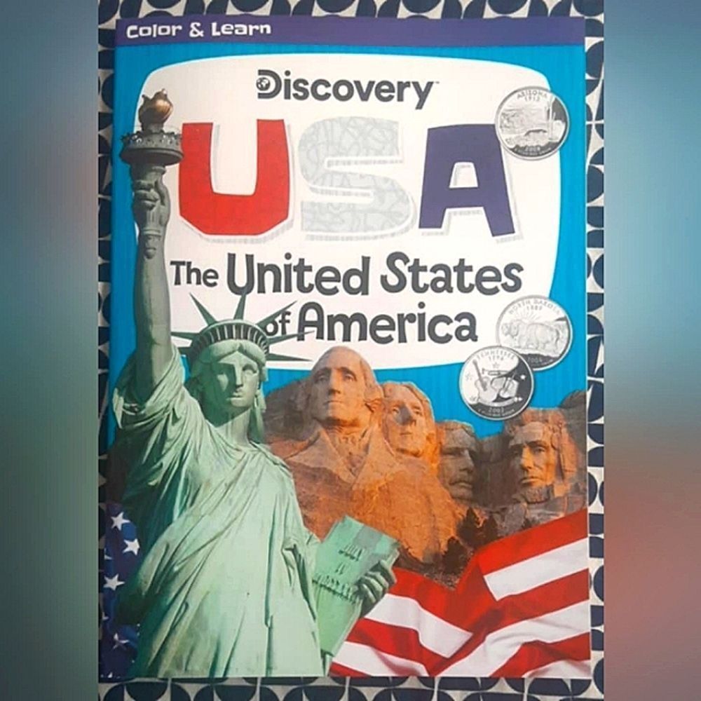 New Discovery USA Color & Learn Coloring Book